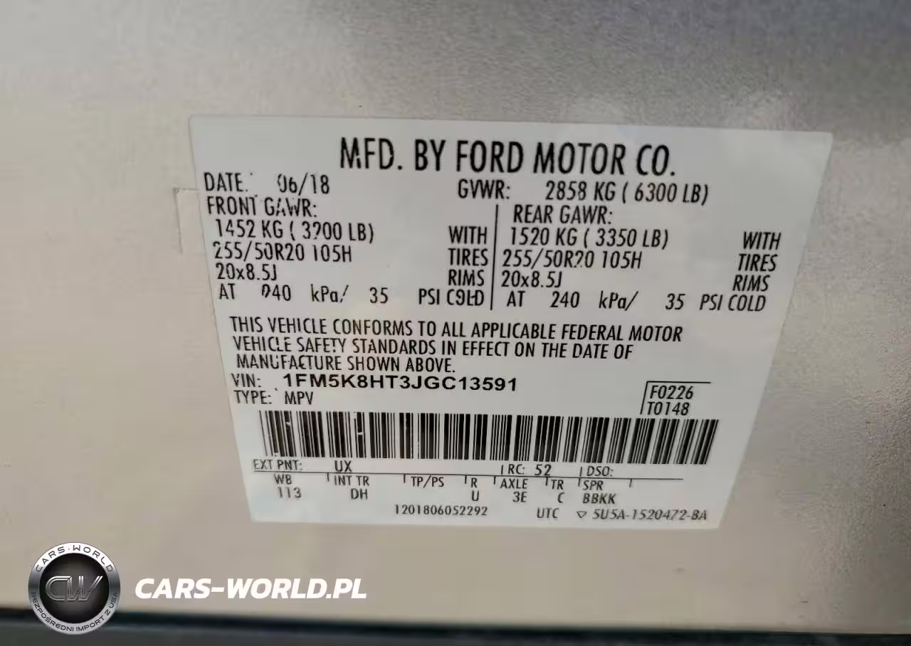 2018 Ford Explorer Platinum VIN:1FM5K8HT3JGC13591 - 14