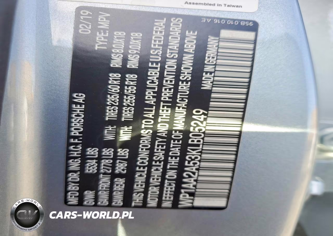2019 Porsche Macan VIN:WP1AA2A53KLB05249 - 12