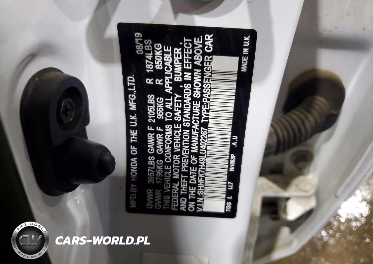 2020 Honda Civic Sport VIN:SHHFK7H49LU402267 - 12