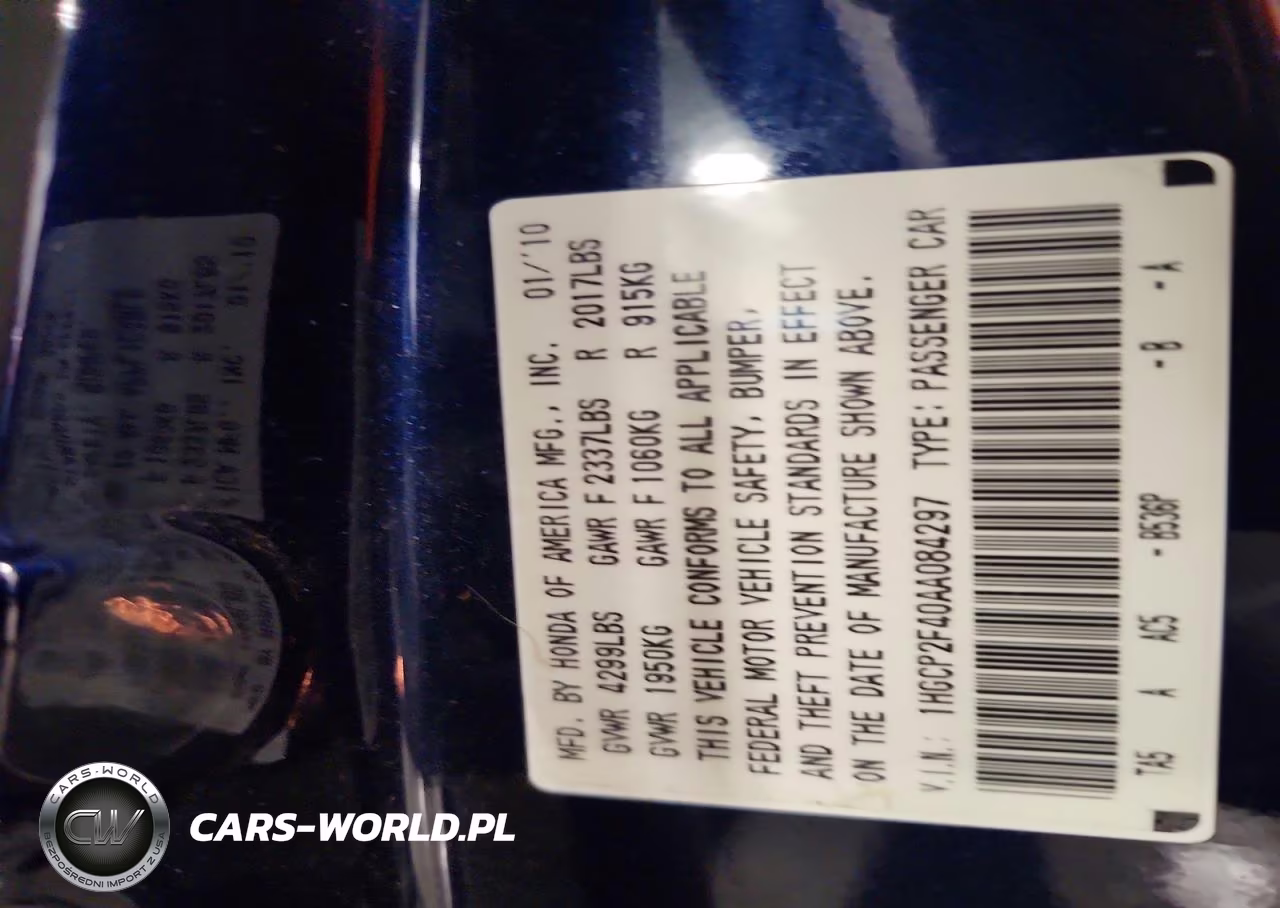 2010 Honda Accord Lxp VIN:1HGCP2F40AA084297 - 12