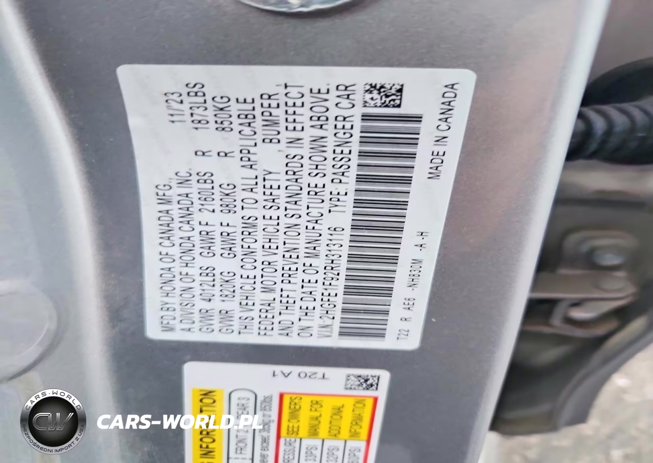 2024 Honda Civic Touring VIN:2HGFE1F92RH313116 - 12