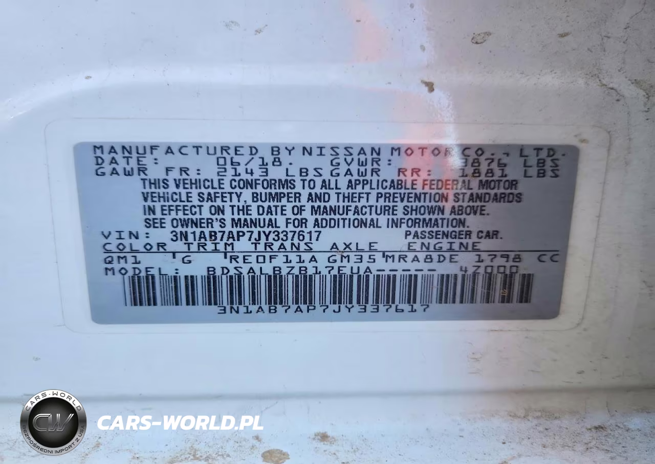 2018 Nissan Sentra S VIN:3N1AB7AP7JY337617 - 12