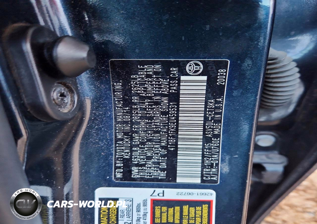 2014 Toyota Camry L VIN:4T1BF1FK9EU459531 - 13