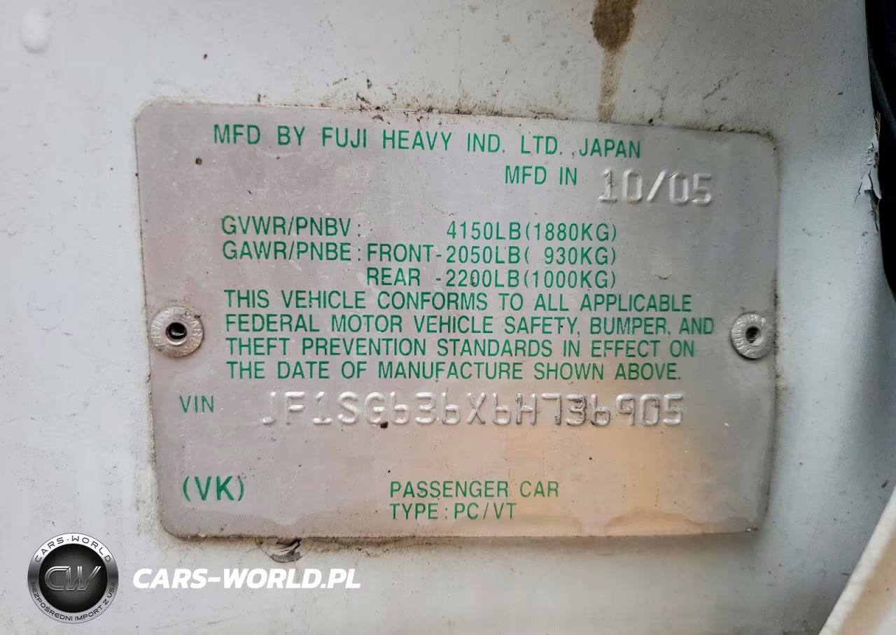 2006 Subaru Forester 2.5X VIN:JF1SG636X6H736905 - 13