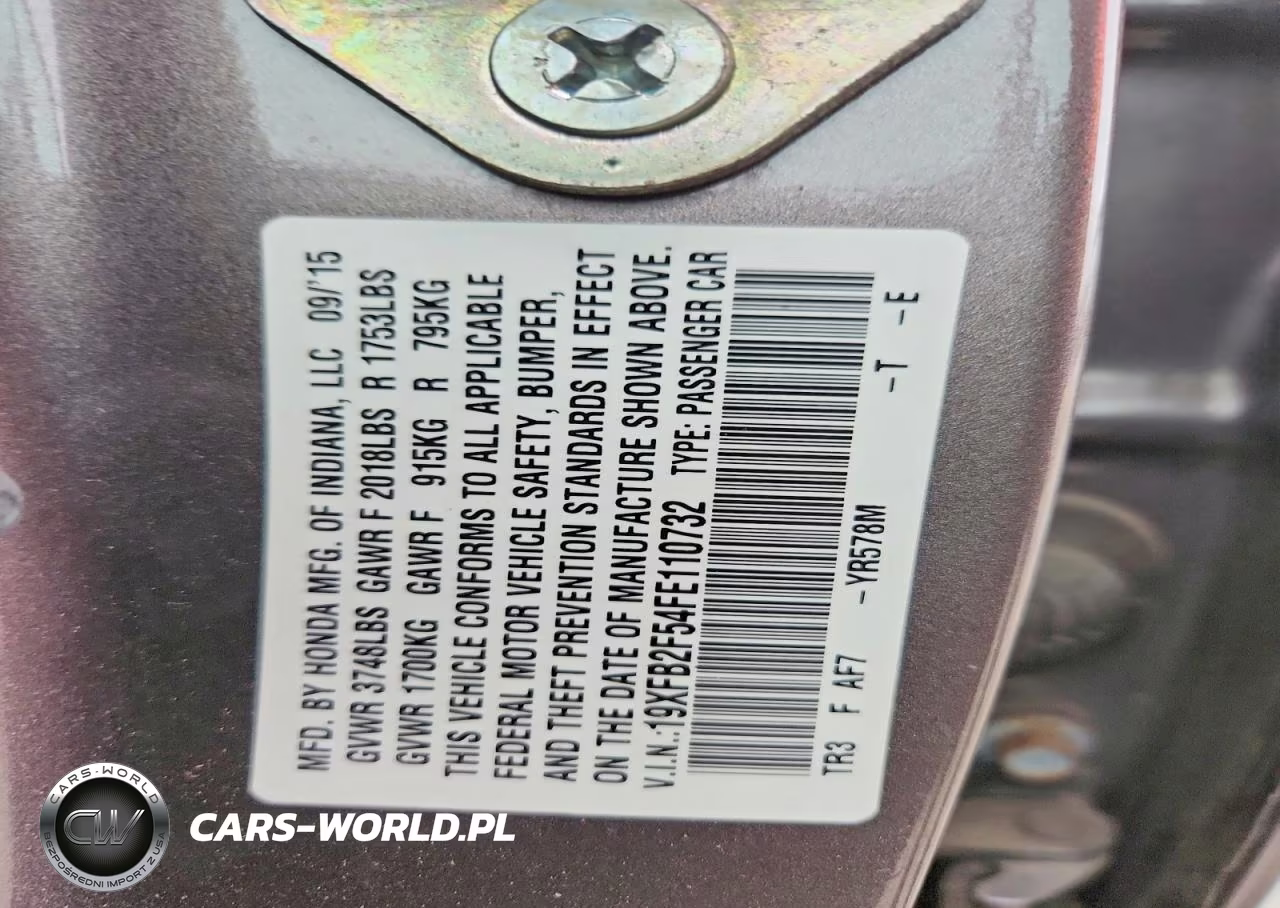 2015 Honda Civic Lx VIN:19XFB2F54FE110732 - 12