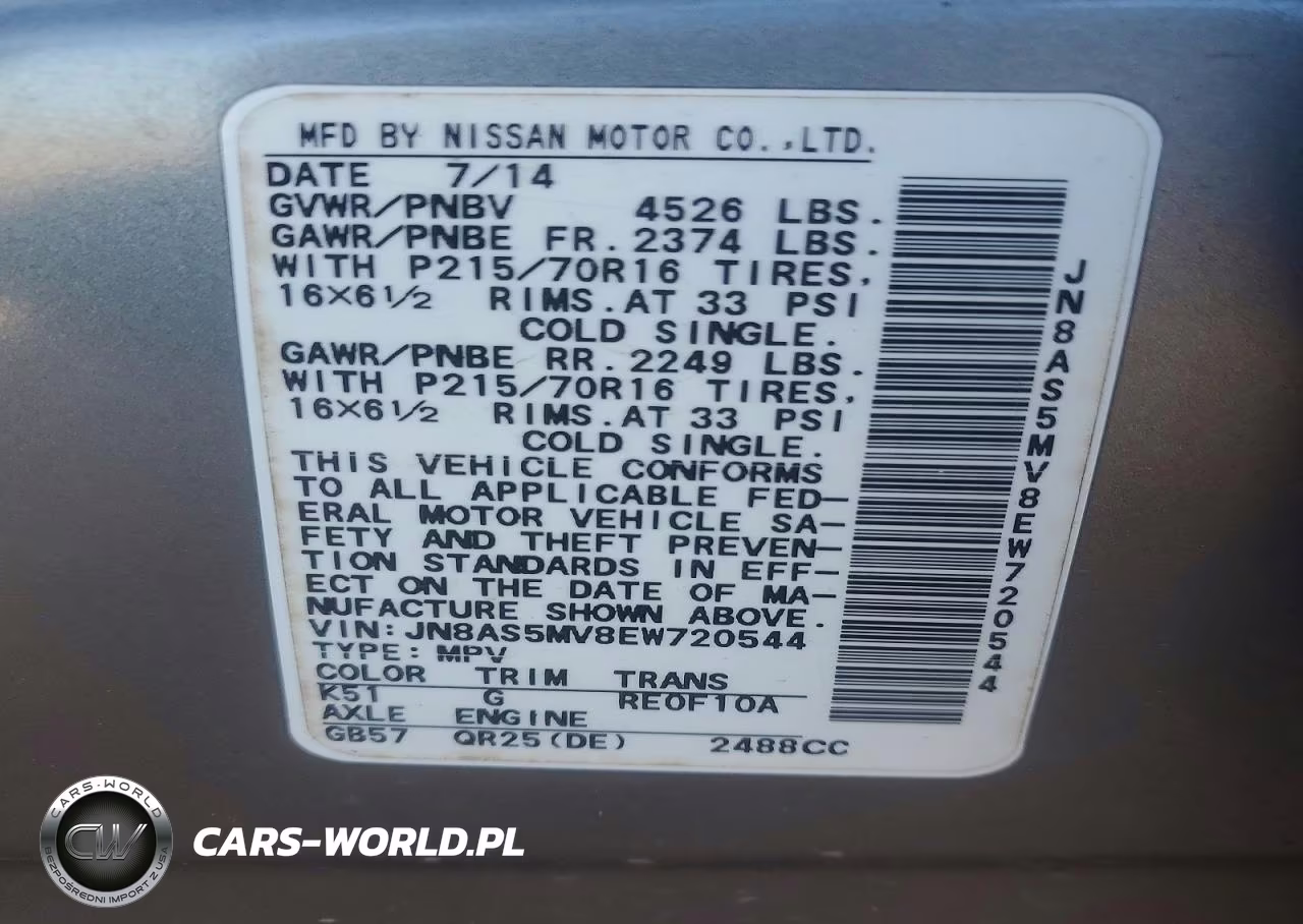 2014 Nissan Rogue Select S VIN:JN8AS5MV8EW720544 - 13