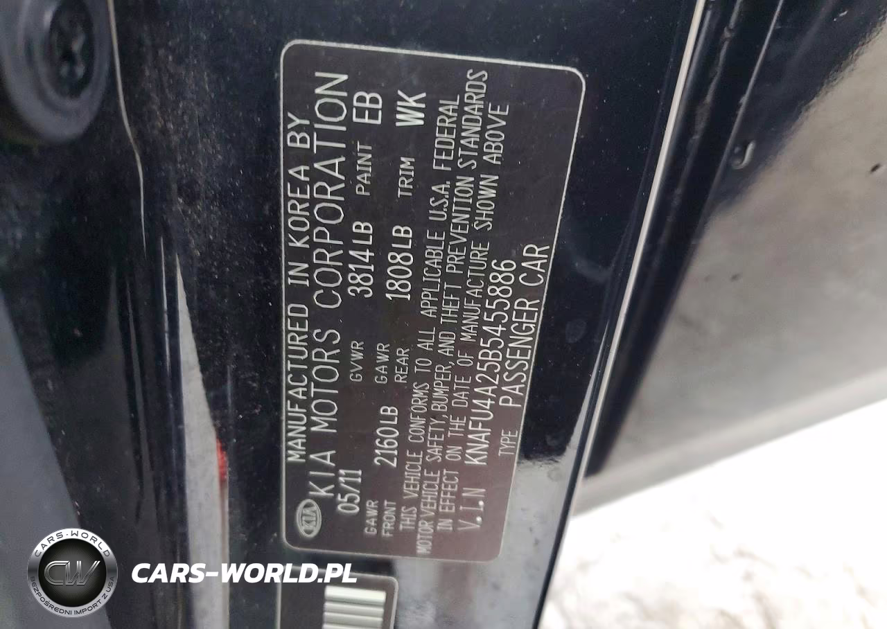 2011 Kia Forte Ex VIN:KNAFU4A25B5455886 - 12