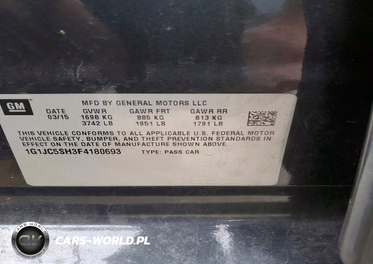 2015 Chevrolet Sonic Lt VIN:1G1JC5SH3F4180693 - 12