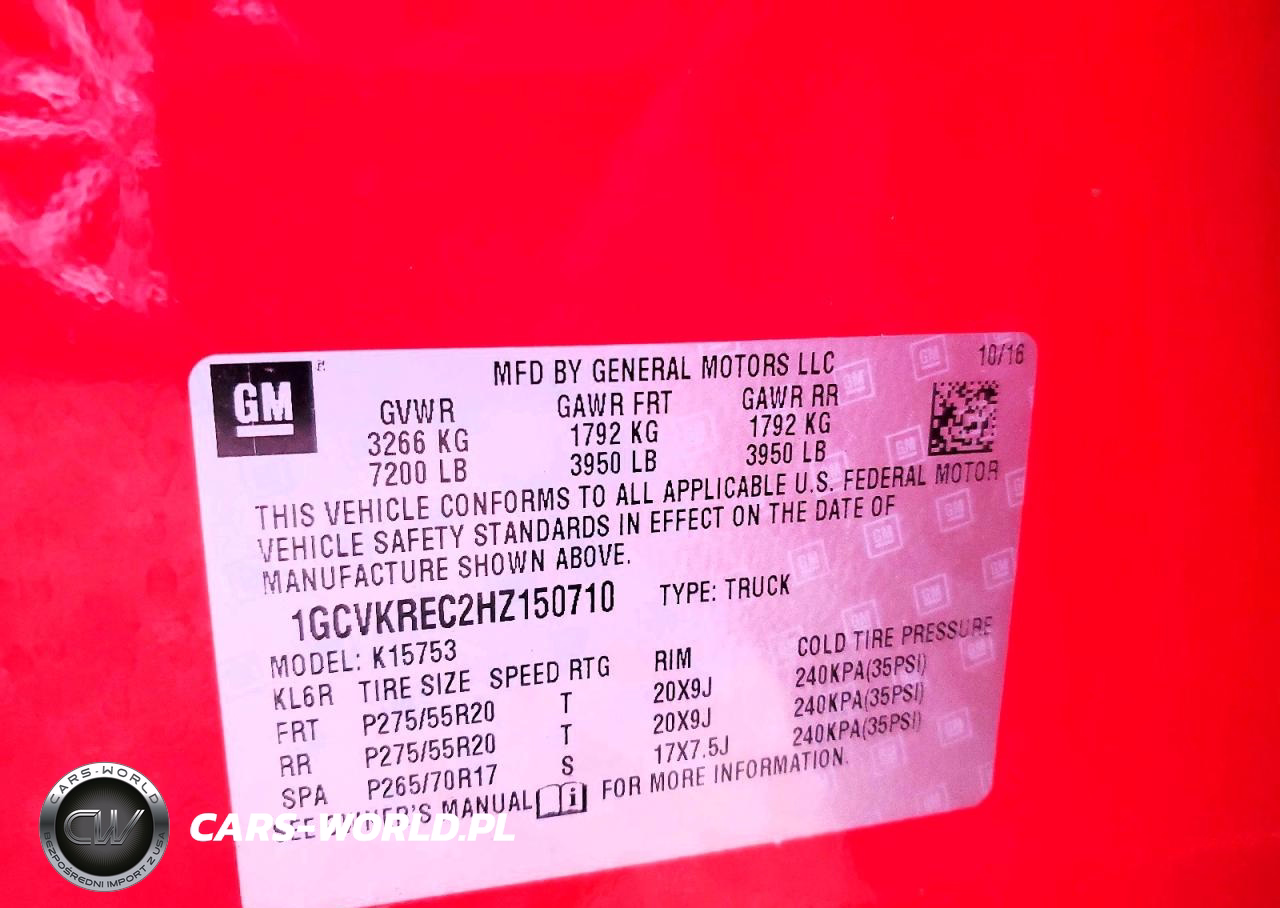 2017 Chev Silverado K1500 Lt VIN:1GCVKREC2HZ150710 - 12