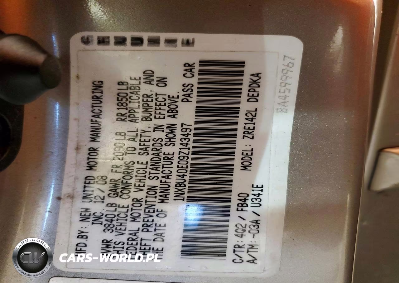 2009 Toyota Corolla Base VIN:1NXBU40E09Z143497 - 12