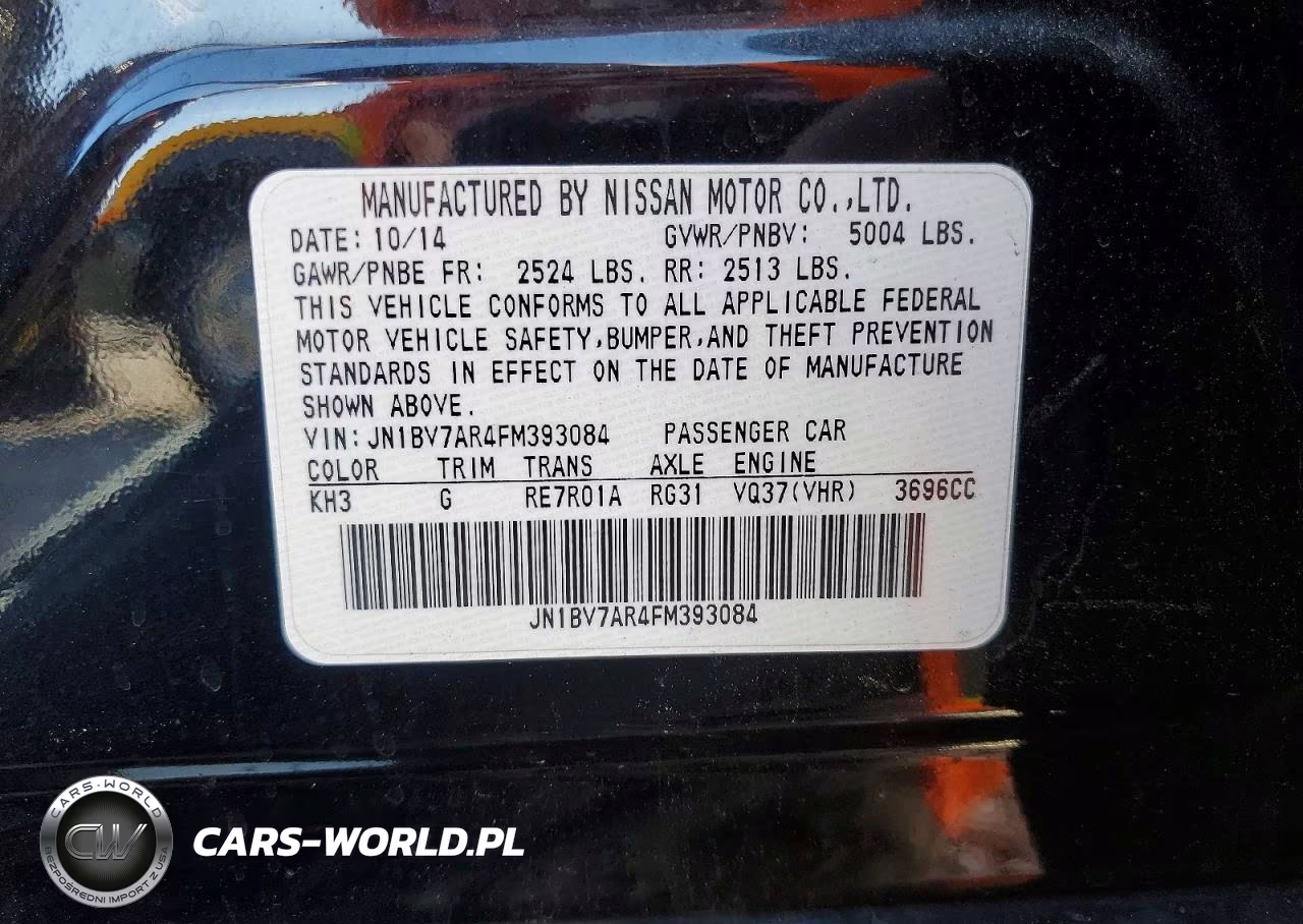 2015 Infiniti Q50 Base VIN:JN1BV7AR4FM393084 - 12