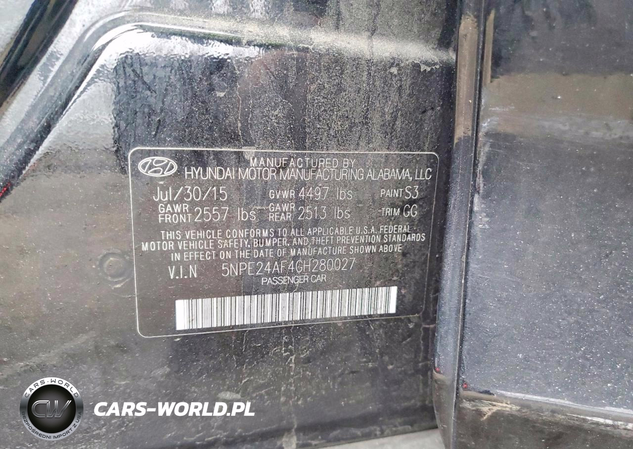 2016 Hyundai Sonata Se VIN:5NPE24AF4GH280027 - 12