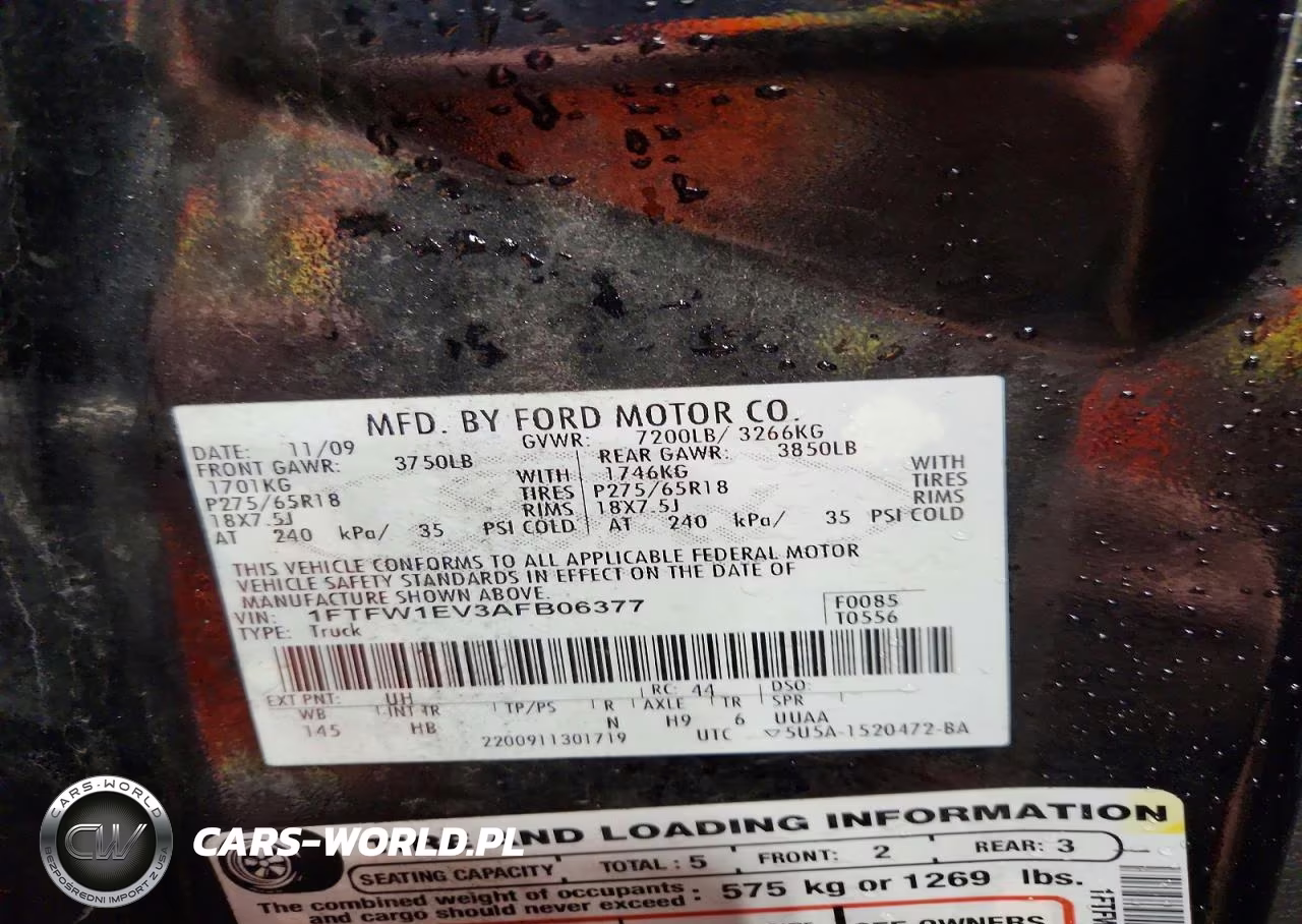 2010 Ford F150 Supercrew VIN:1FTFW1EV3AFB06377 - 12