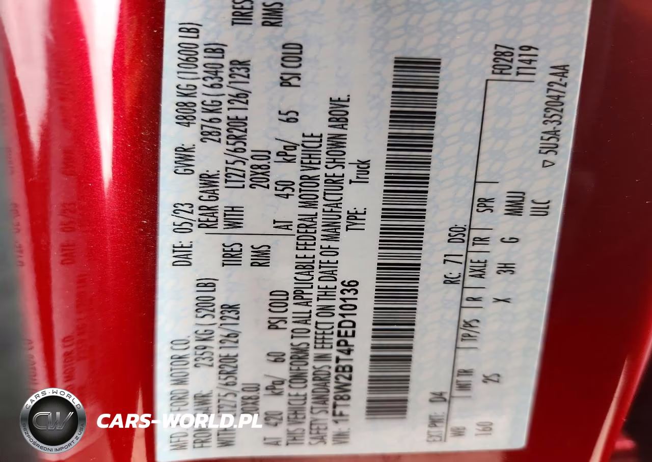 2023 Ford F250 Super Duty VIN:1FT8W2BT4PED10136 - 12