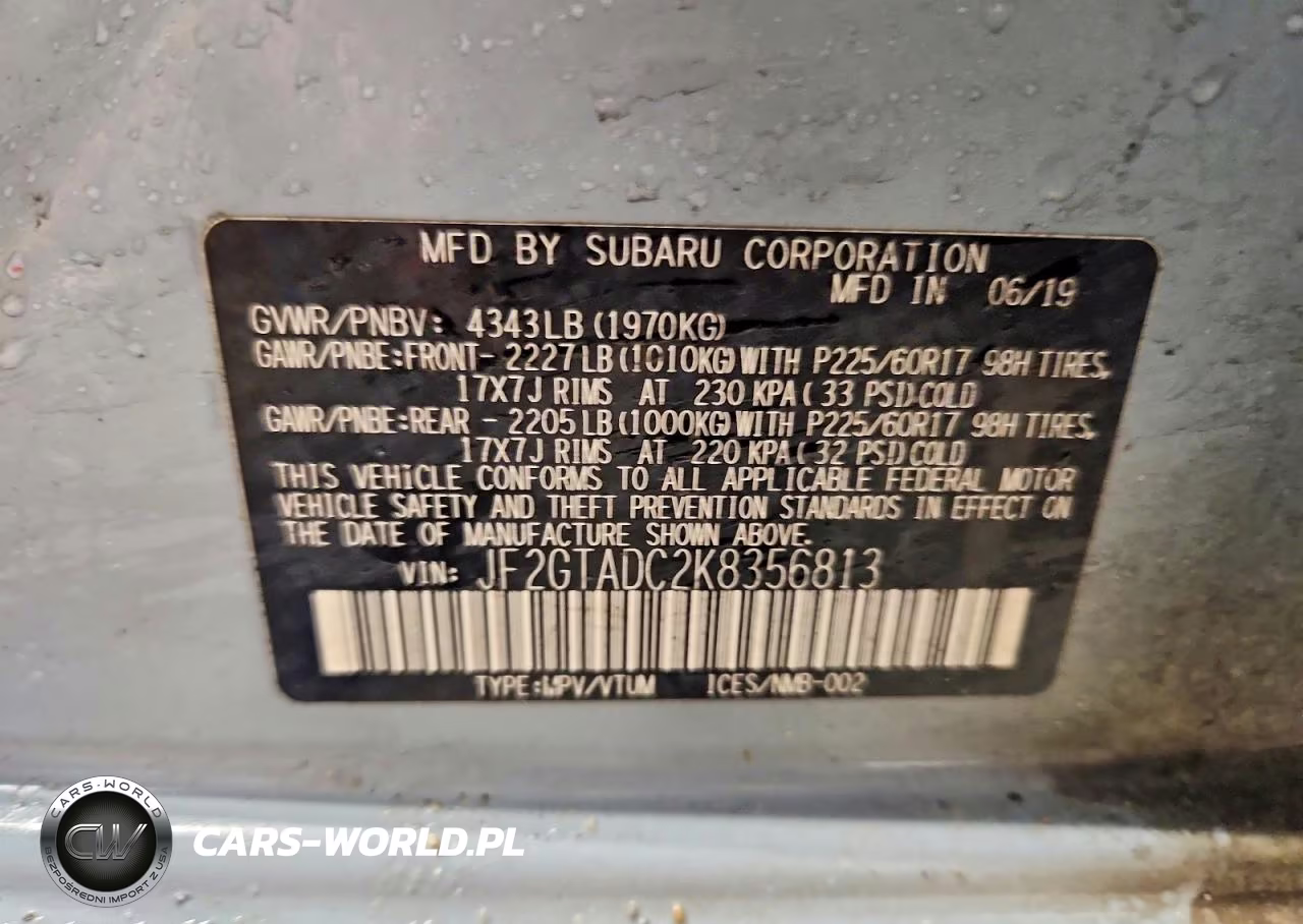 2019 Subaru Crosstrek Premium VIN:JF2GTADC2K8356813 - 13