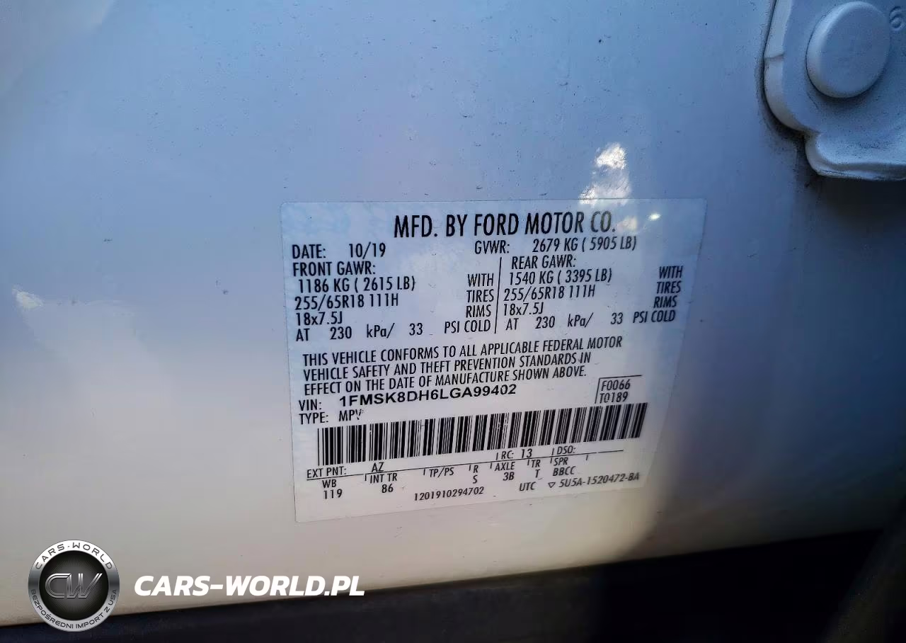 2020 Ford Explorer Xlt VIN:1FMSK8DH6LGA99402 - 13