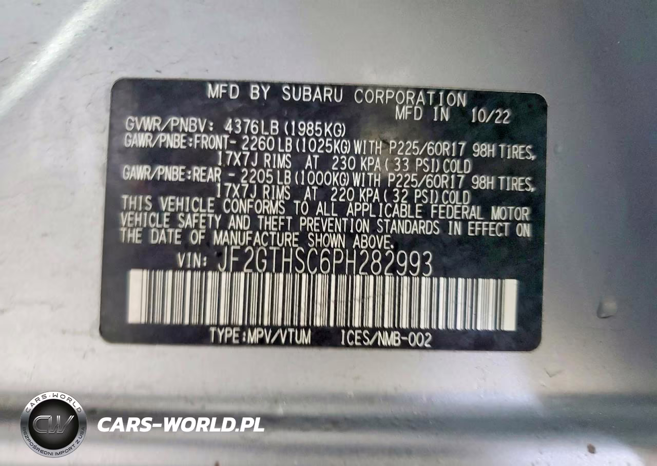 2023 Subaru Crosstrek Sport VIN:JF2GTHSC6PH282993 - 14