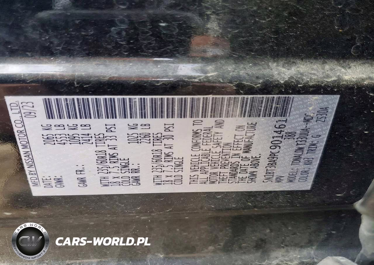 2023 Nissan Rogue Sv VIN:5N1BT3BA9PC901461 - 13