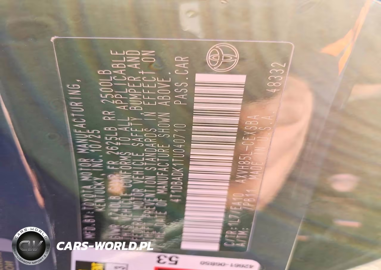 2026 Toyota Camry Se VIN:4T1DBADK1TU040710 - 12
