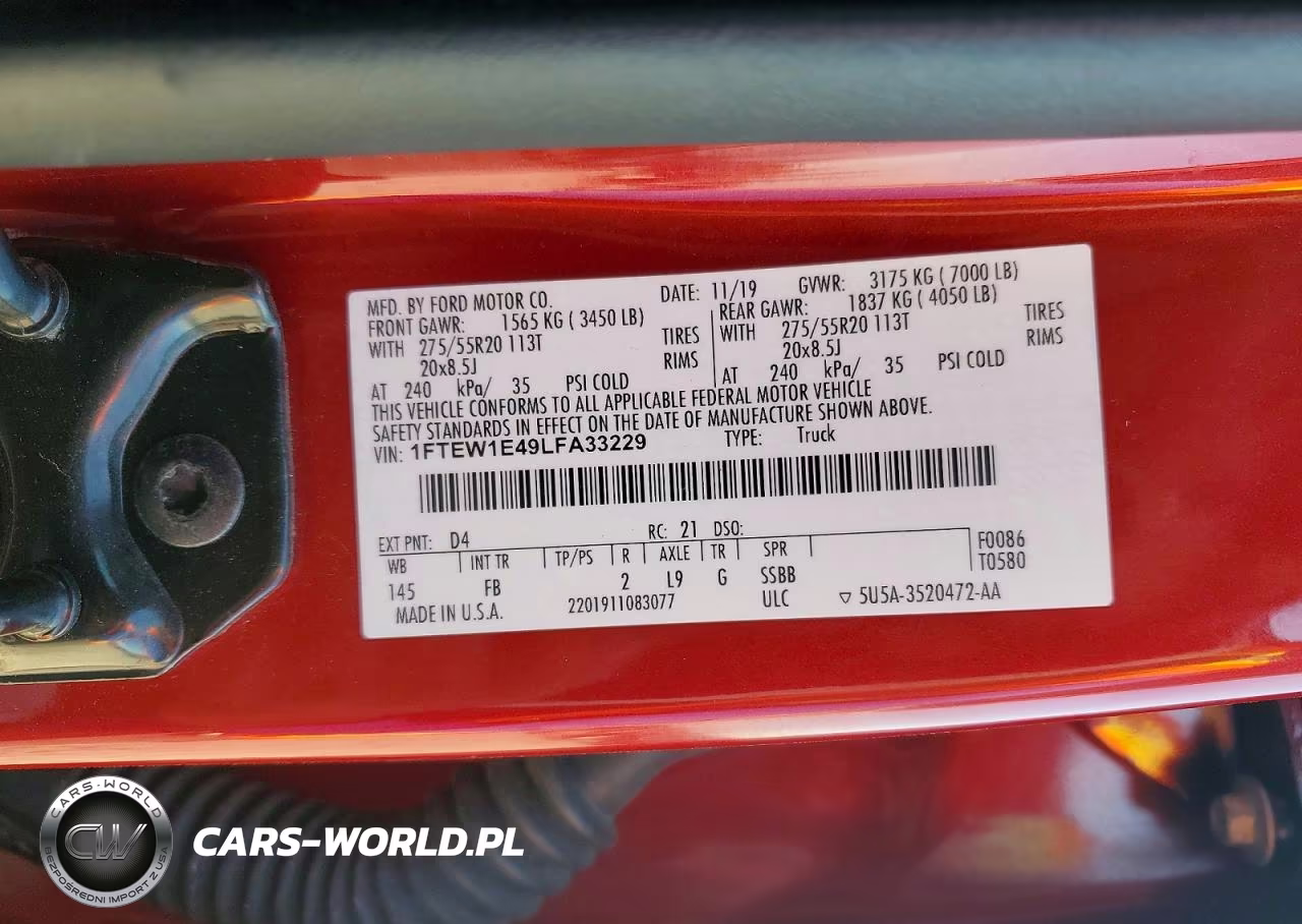 2020 Ford F150 Supercrew VIN:1FTEW1E49LFA33229 - 12
