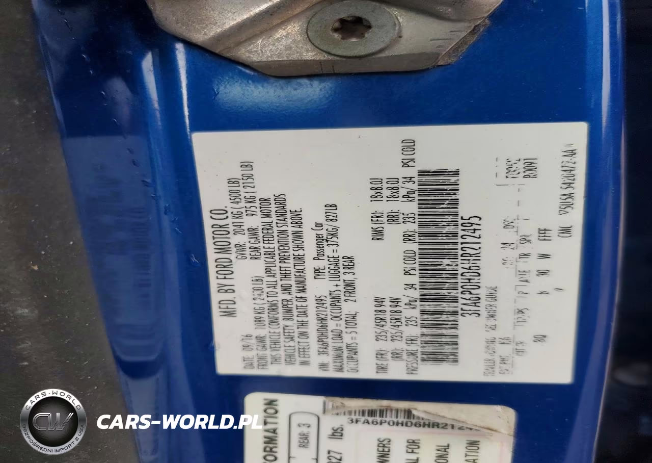 2017 Ford Fusion Se VIN:3FA6P0HD6HR212495 - 12