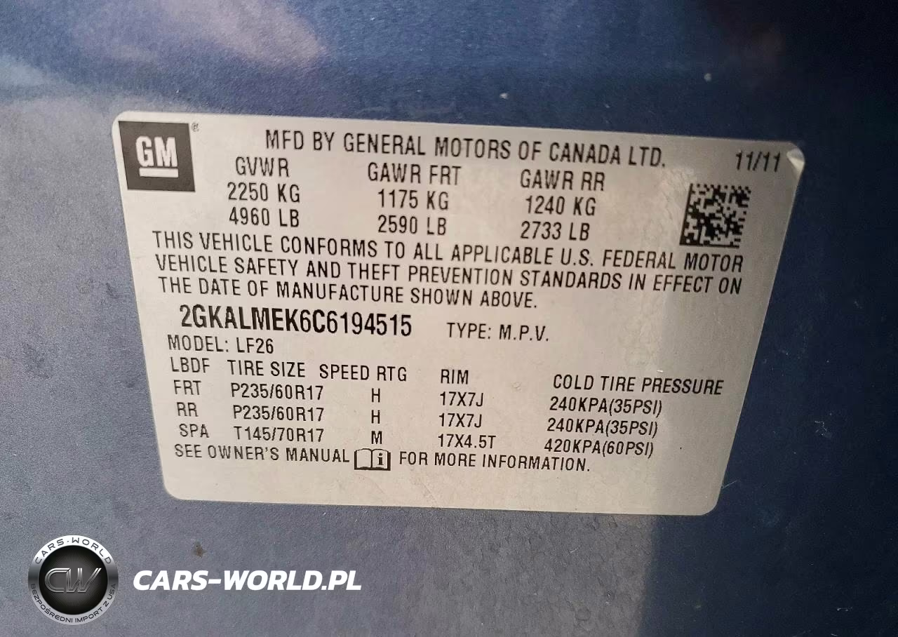 2012 GMC Terrain Sle VIN:2GKALMEK6C6194515 - 13