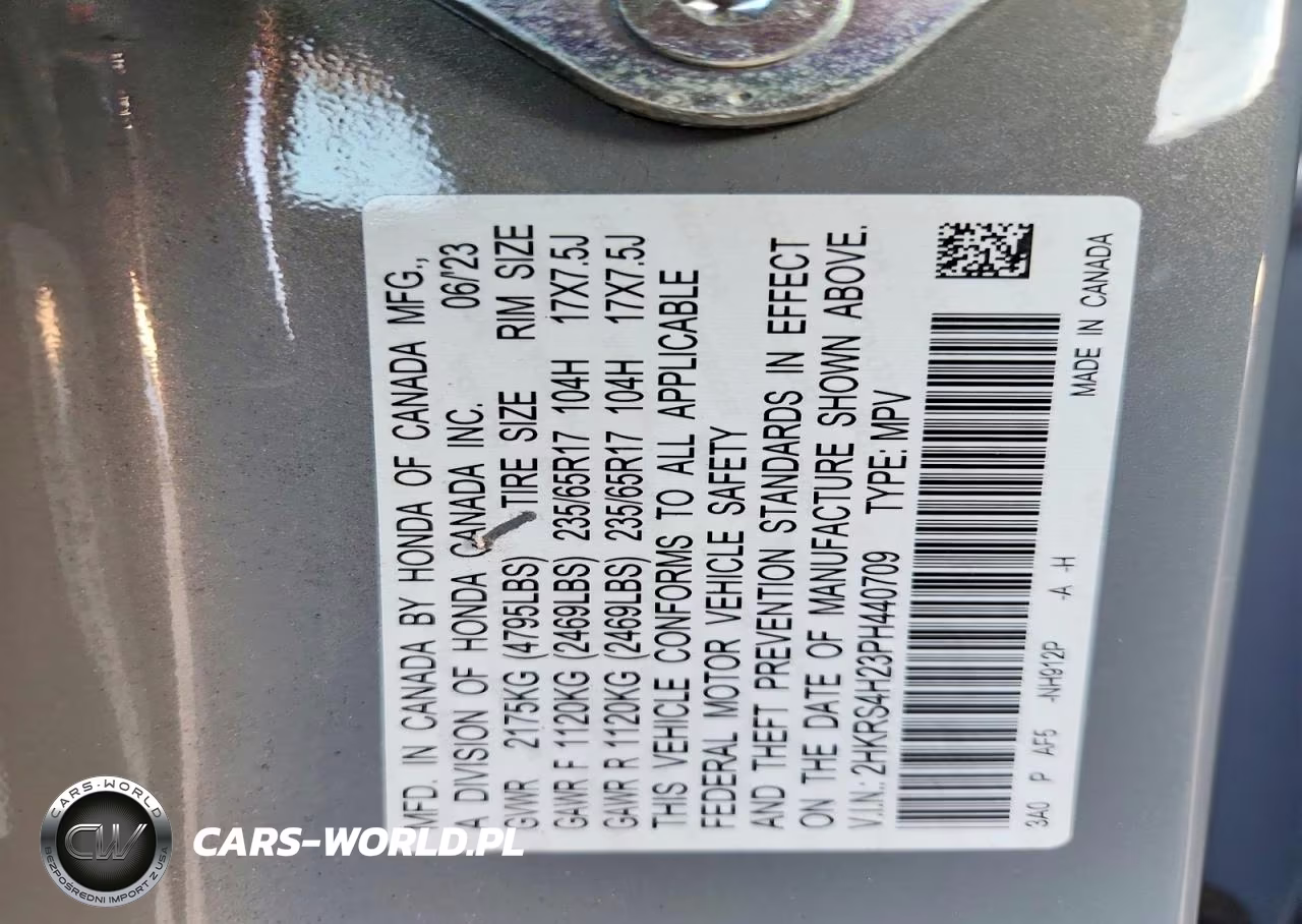 2023 Honda Cr-V Lx VIN:2HKRS4H23PH440709 - 14