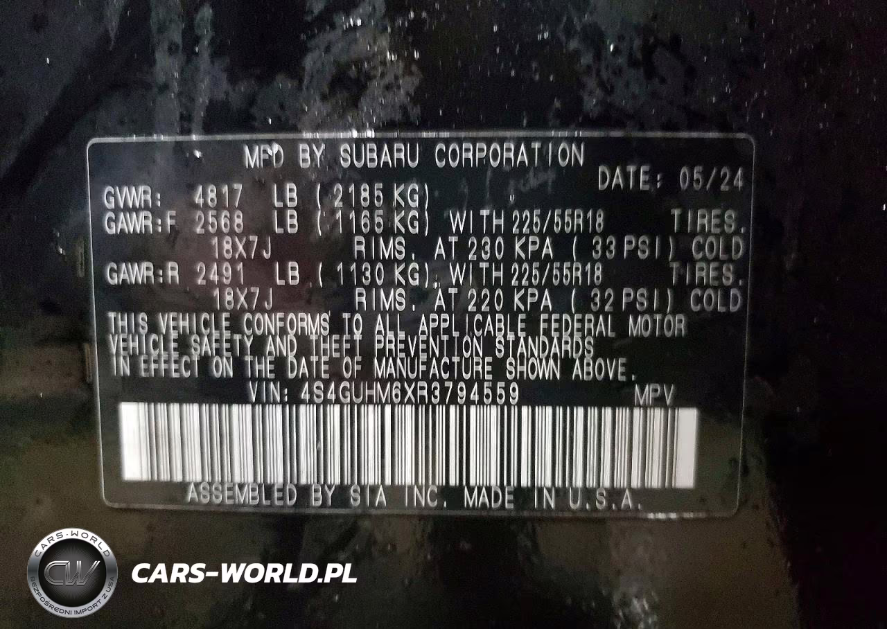 2024 Subaru Crosstrek Limited VIN:4S4GUHM6XR3794559 - 13