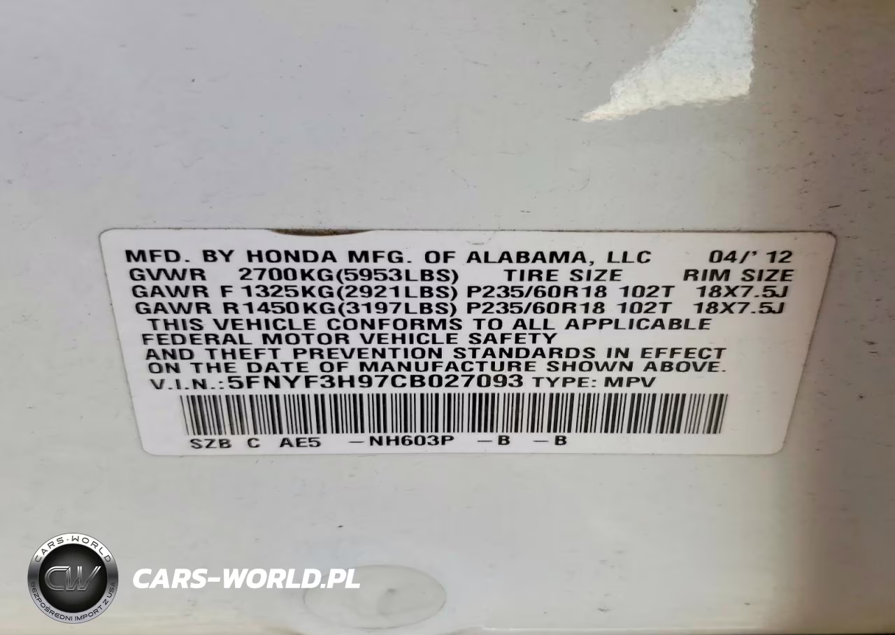 2012 Honda Pilot Touring VIN:5FNYF3H97CB027093 - 13
