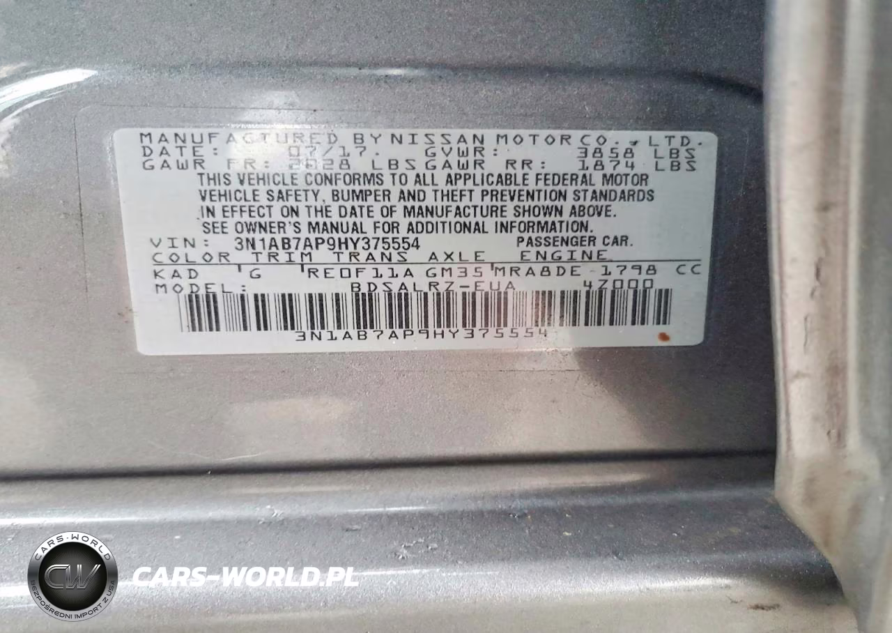 2017 Niss Sentra VIN:3N1AB7AP9HY375554 - 12