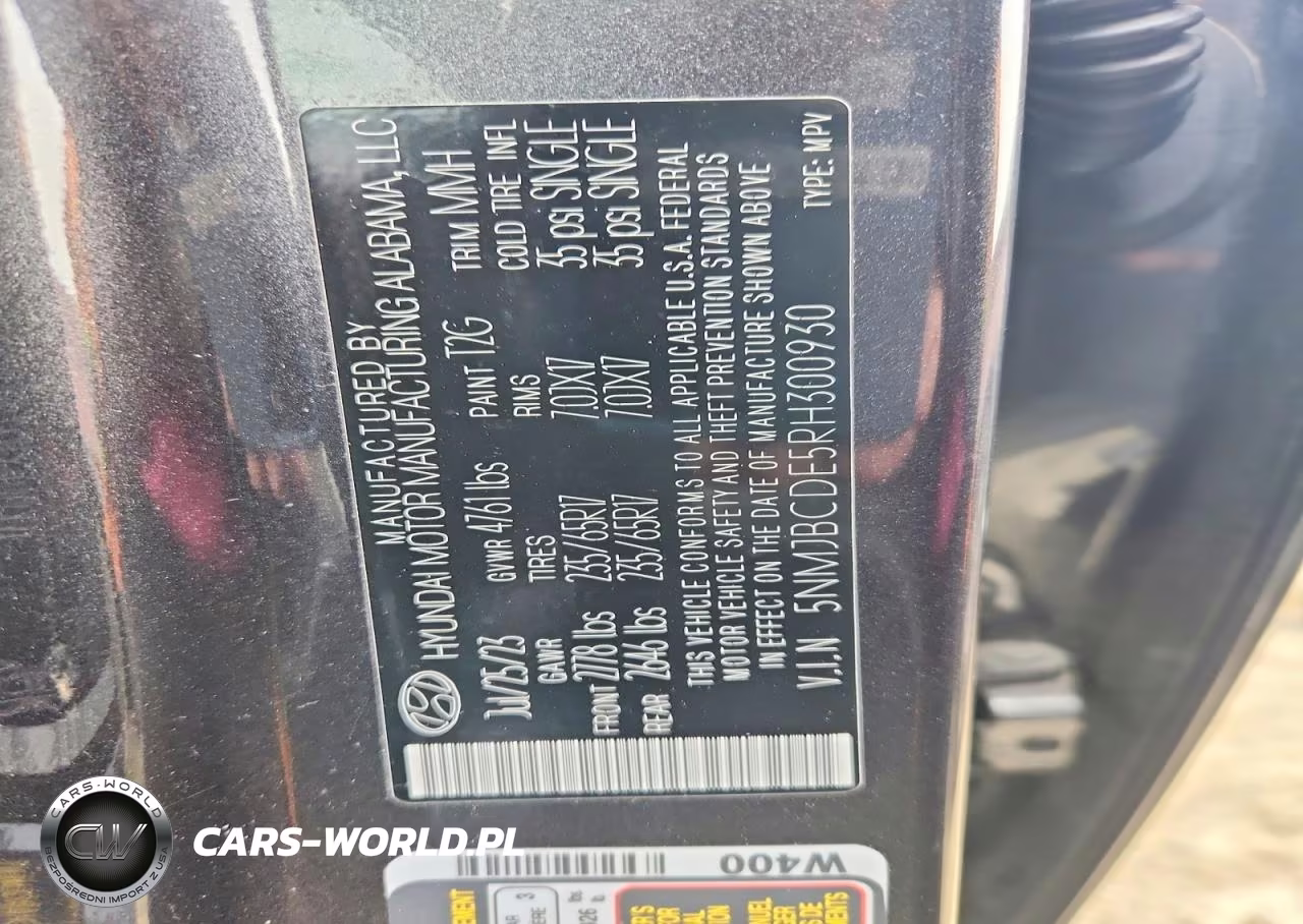 2024 Hyundai Tucson Sel VIN:5NMJBCDE5RH300930 - 13