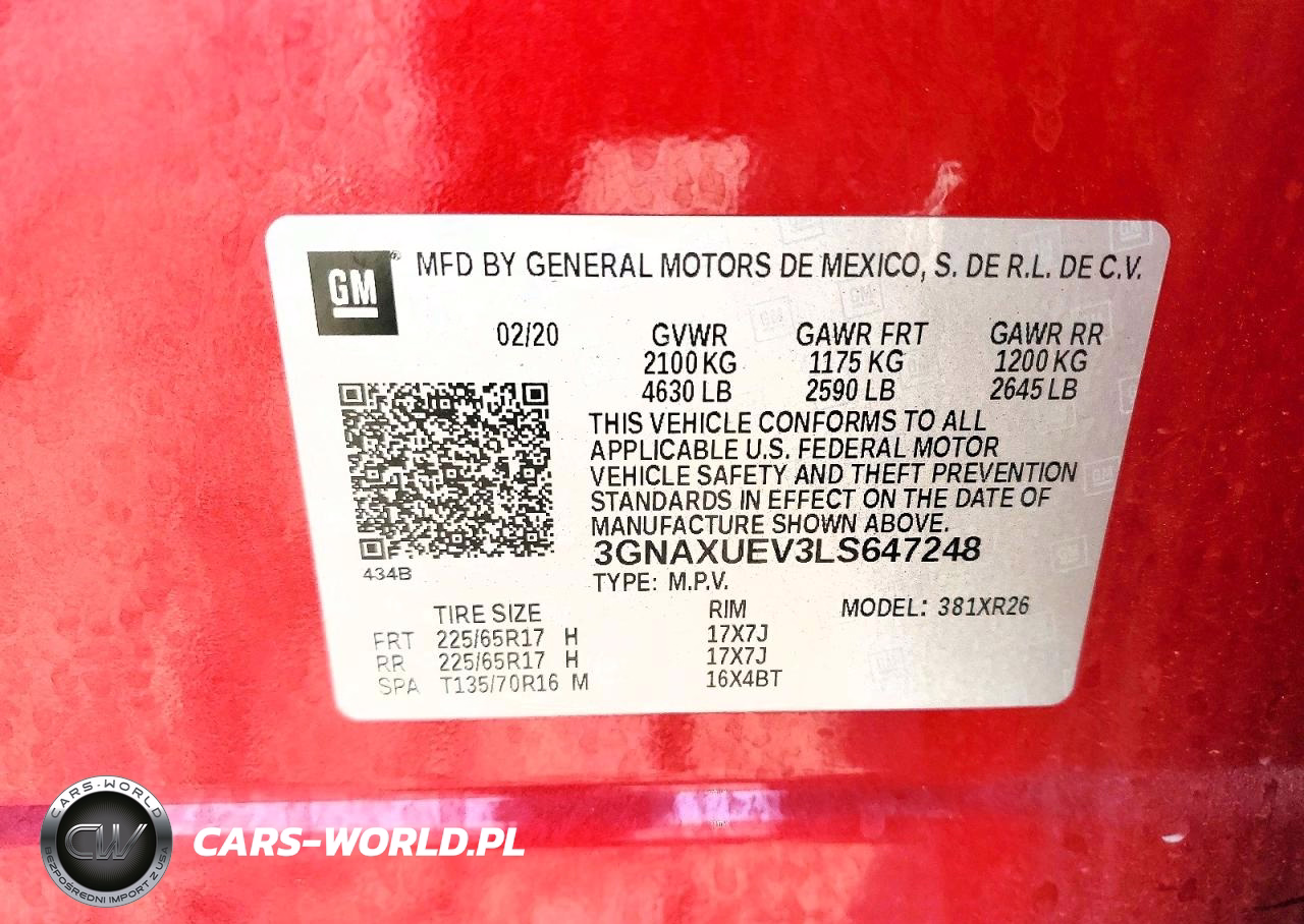 2020 Chevrolet Equinox Lt VIN:3GNAXUEV3LS647248 - 13