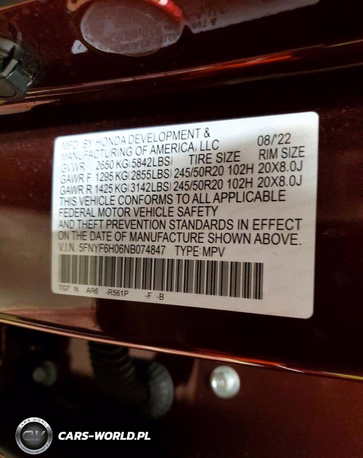 2022 Honda Pilot VIN:5FNYF6H06NB074847 - 13