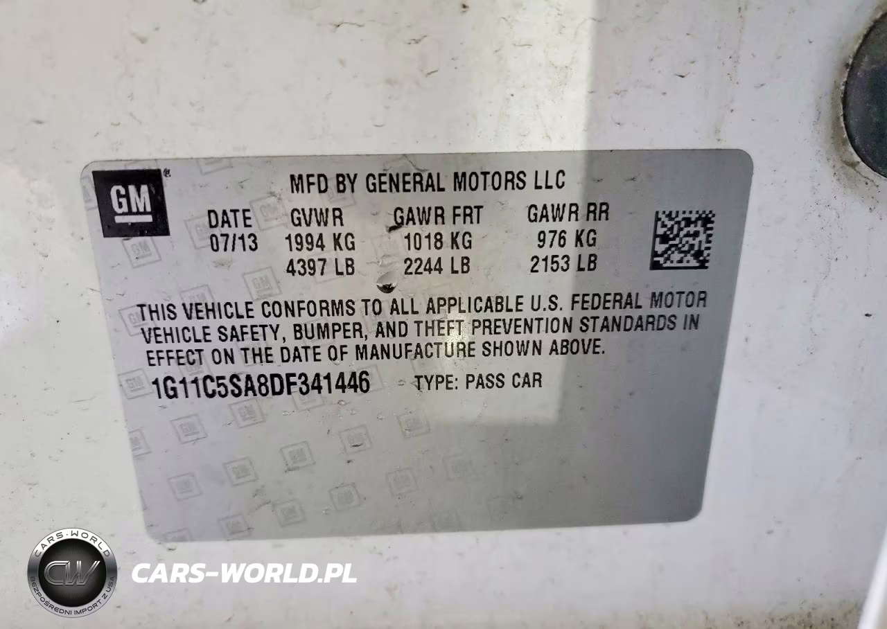 2013 Chevrolet Malibu 1Lt VIN:1G11C5SA8DF341446 - 12