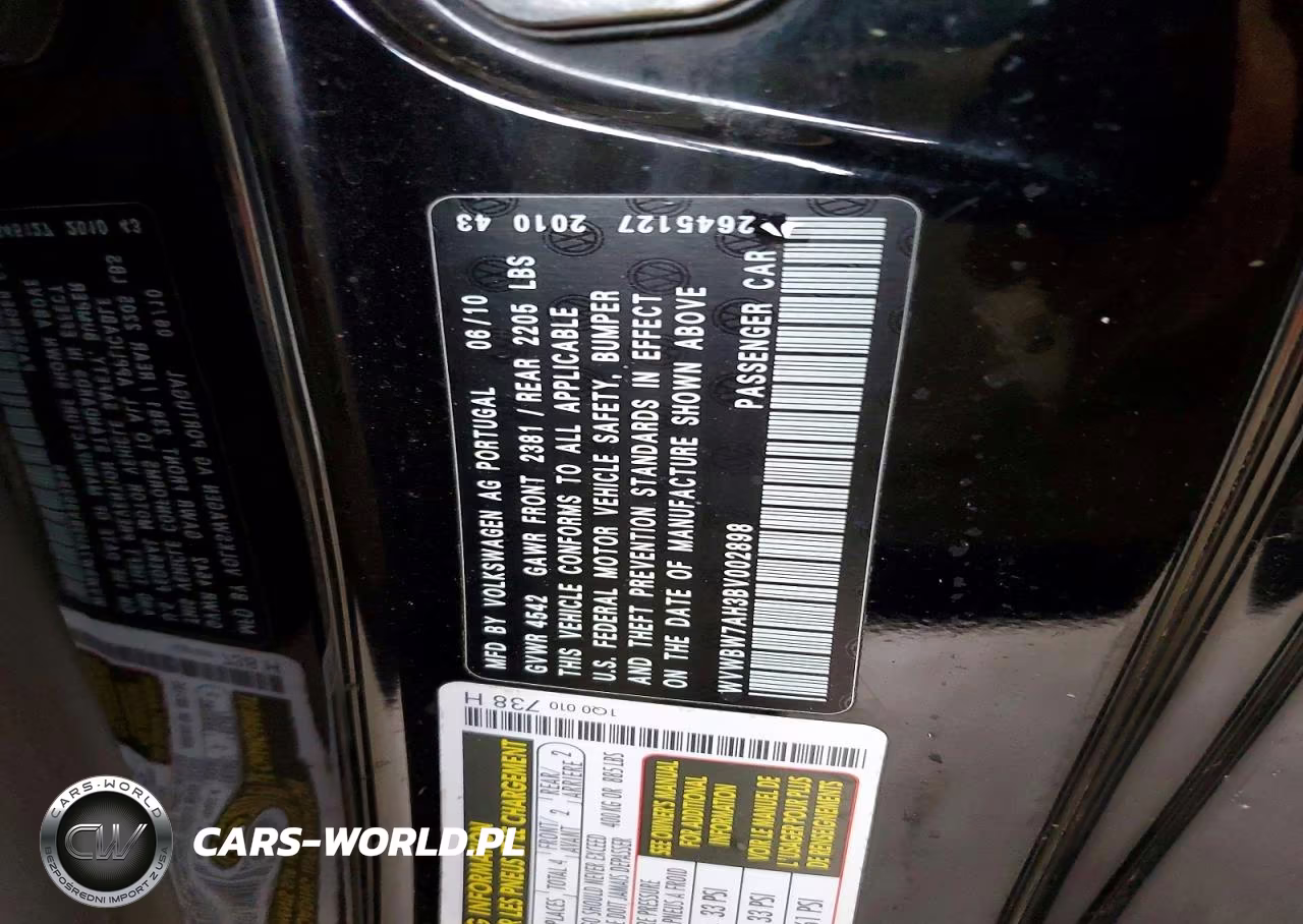 2011 Volkswagen Eos Komfort VIN:WVWBW7AH3BV002898 - 13