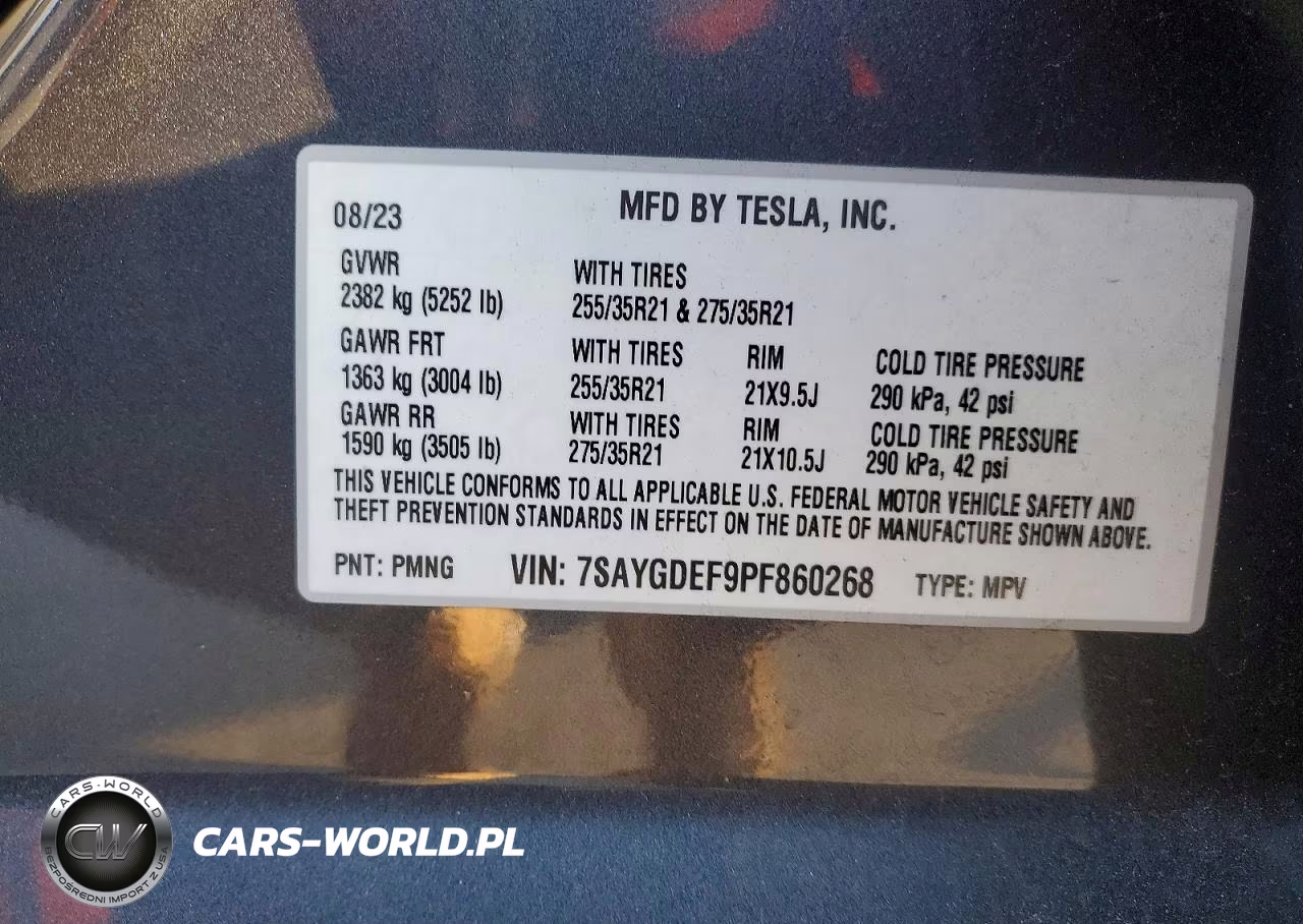 2023 Tesla Model Y VIN:7SAYGDEF9PF860268 - 12