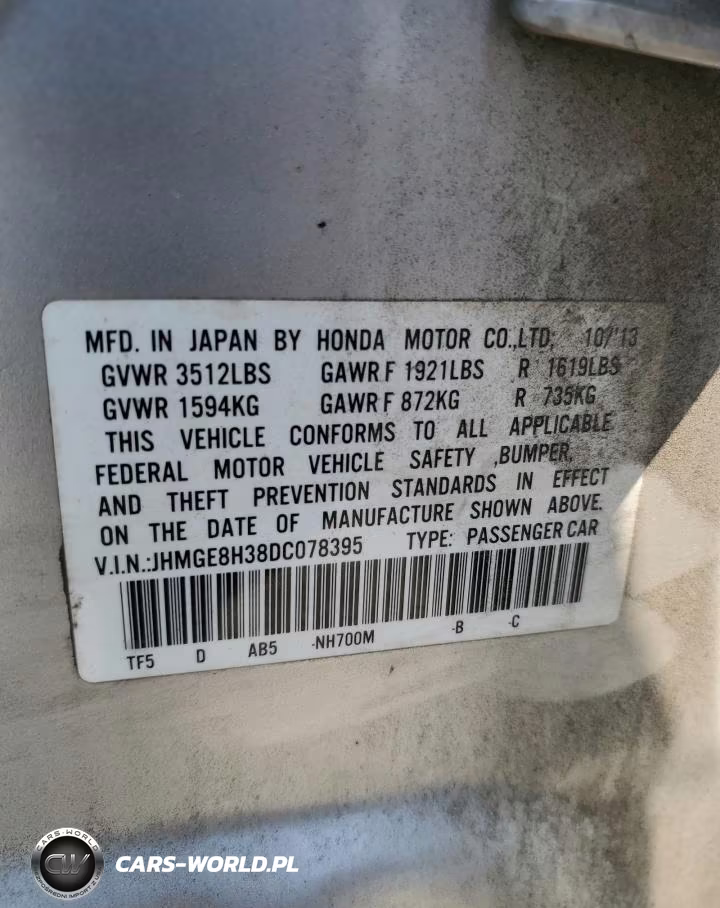 2013 Honda Fit VIN:JHMGE8H38DC078395 - 14