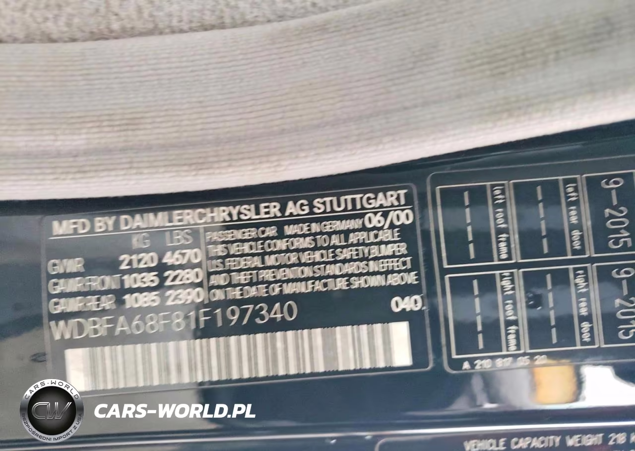 2001 Mercedes-Benz Sl 500 VIN:WDBFA68F81F197340 - 13