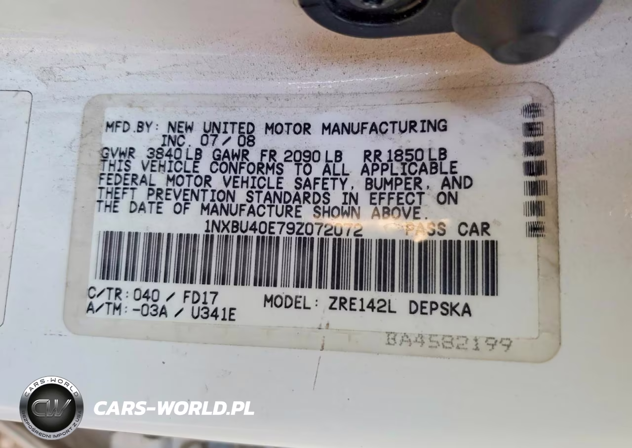 2009 Toyota Corolla Base VIN:1NXBU40E79Z072072 - 12