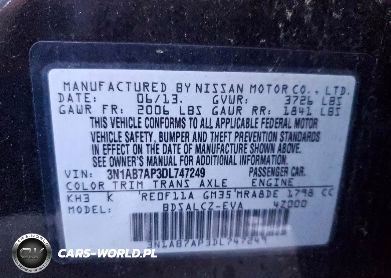 2013 Nissan Sentra S VIN:3N1AB7AP3DL747249 - 13