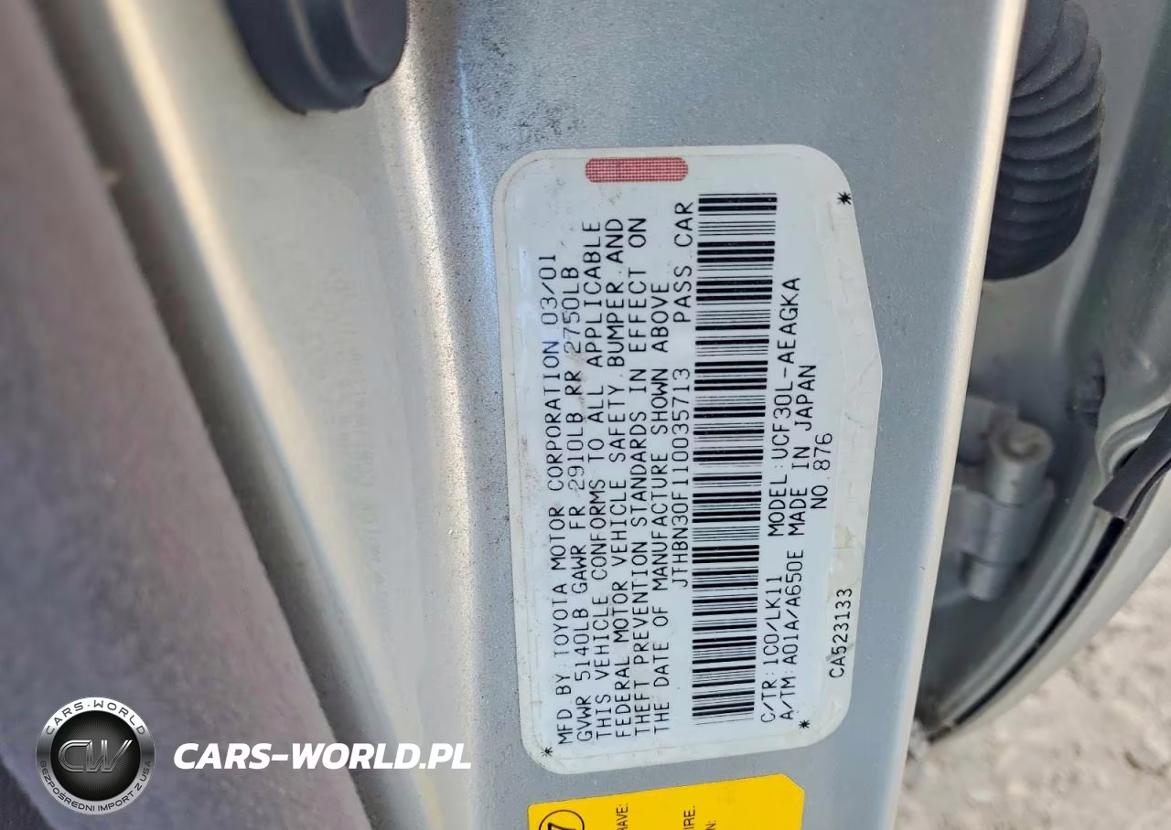 2001 Lexus Ls 430 VIN:JTHBN30F110035713 - 12