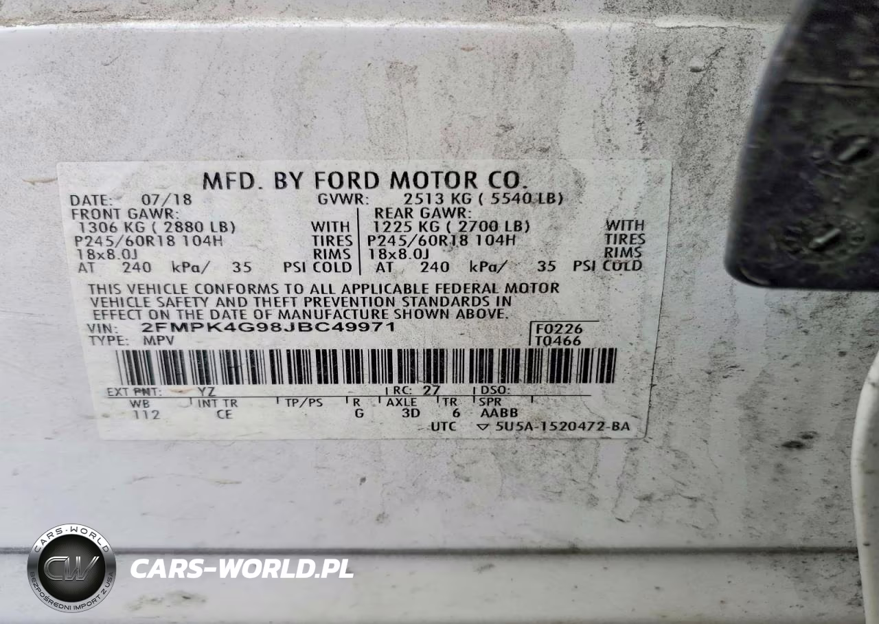 2018 Ford Edge Se VIN:2FMPK4G98JBC49971 - 13