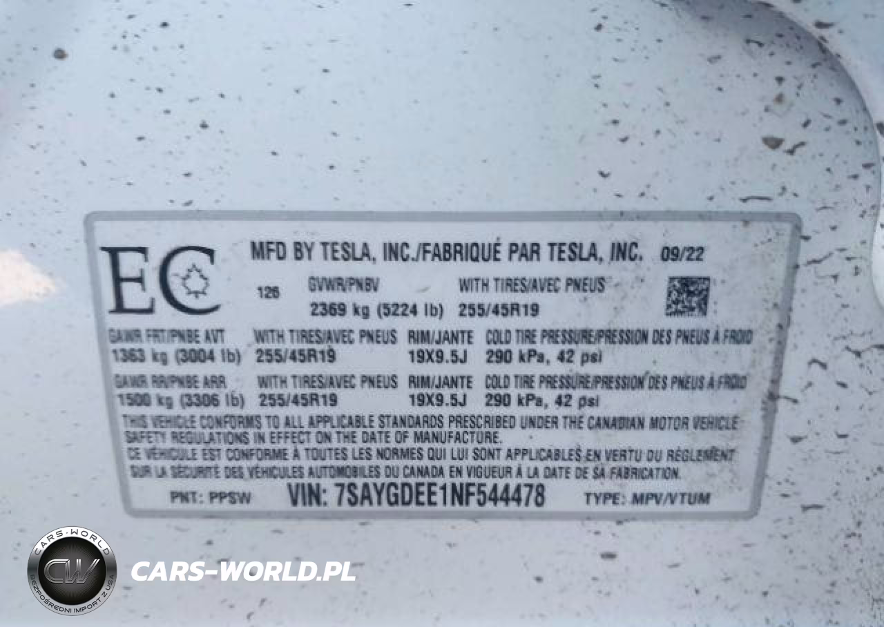 2022 Tesla Model Y VIN:7SAYGDEE1NF544478 - 10