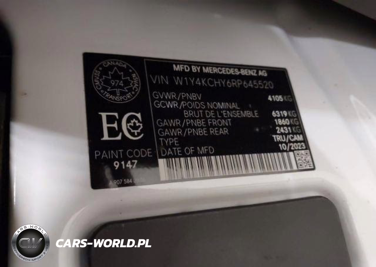 2024 Mercedes-Benz Sprinter 2500 VIN:W1Y4KCHY6RP645520 - 10