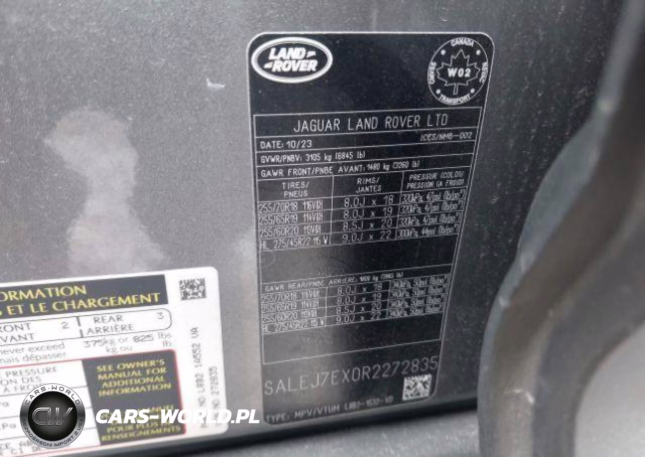 2024 Land Rover Defender 110 P300 S VIN:SALEJ7EX0R2272835 - 10