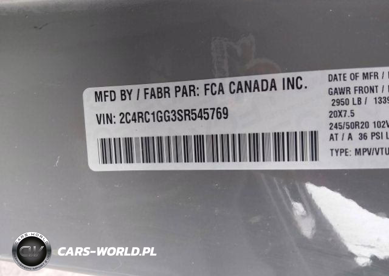2025 Chrysler Pacifica Limited VIN:2C4RC1GG3SR545769 - 10