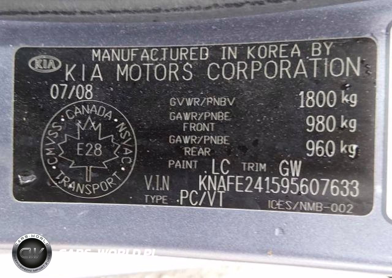 2009 Kia Spectra Sx VIN:KNAFE241595607633 - 10