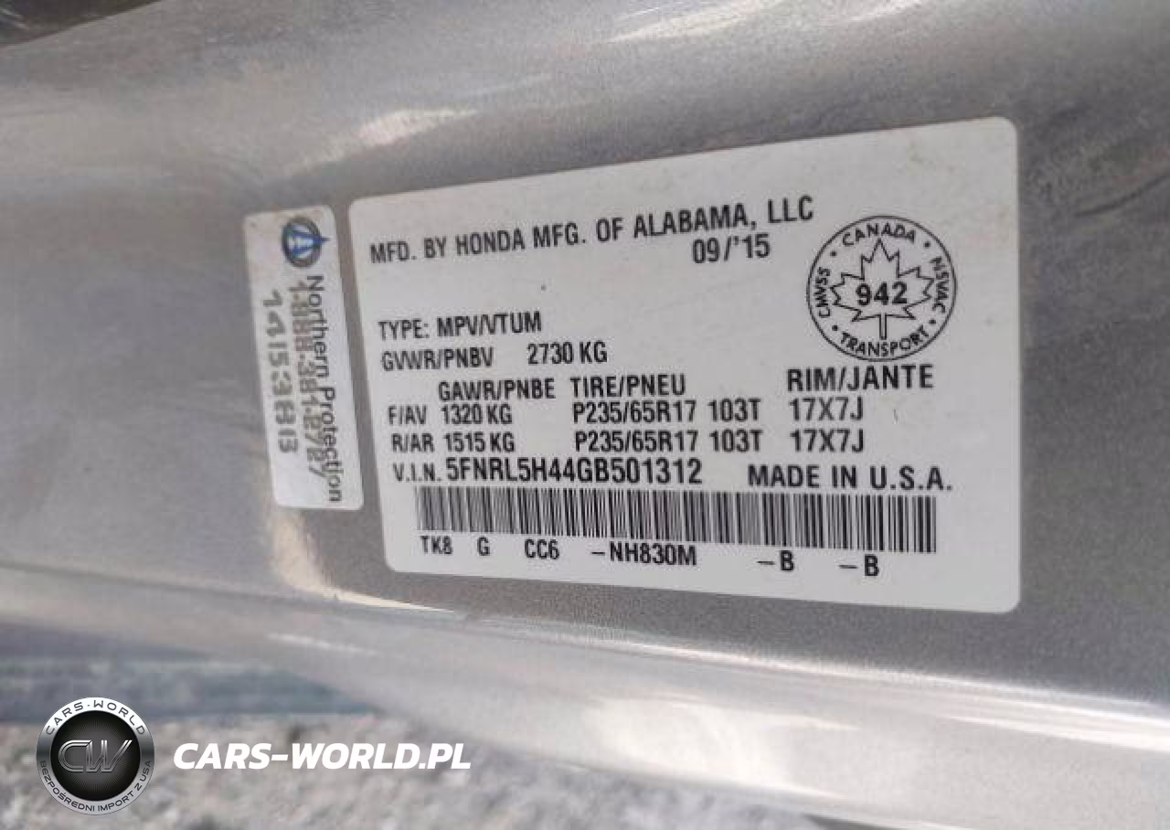 2016 Honda Odyssey Ex VIN:5FNRL5H44GB501312 - 10