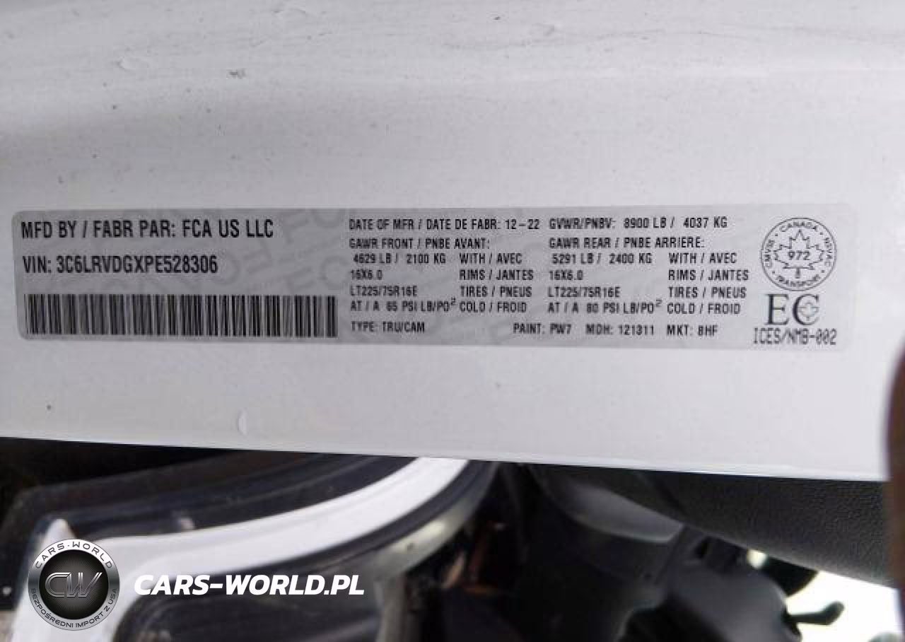 2023 Ram Promaster 2500 High Roof 159 In. Wb VIN:3C6LRVDGXPE528306 - 10
