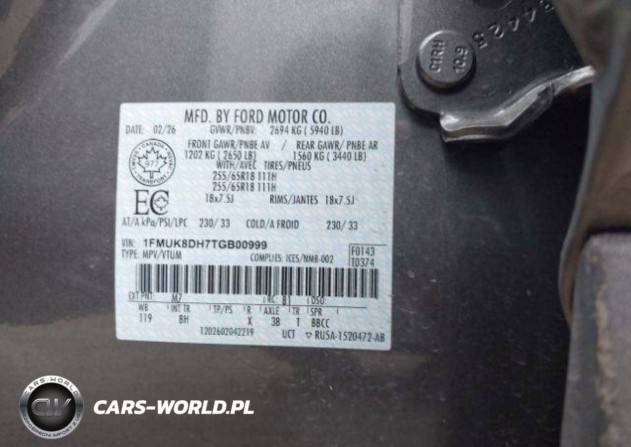 2026 Ford Explorer Active VIN:1FMUK8DH7TGB00999 - 10